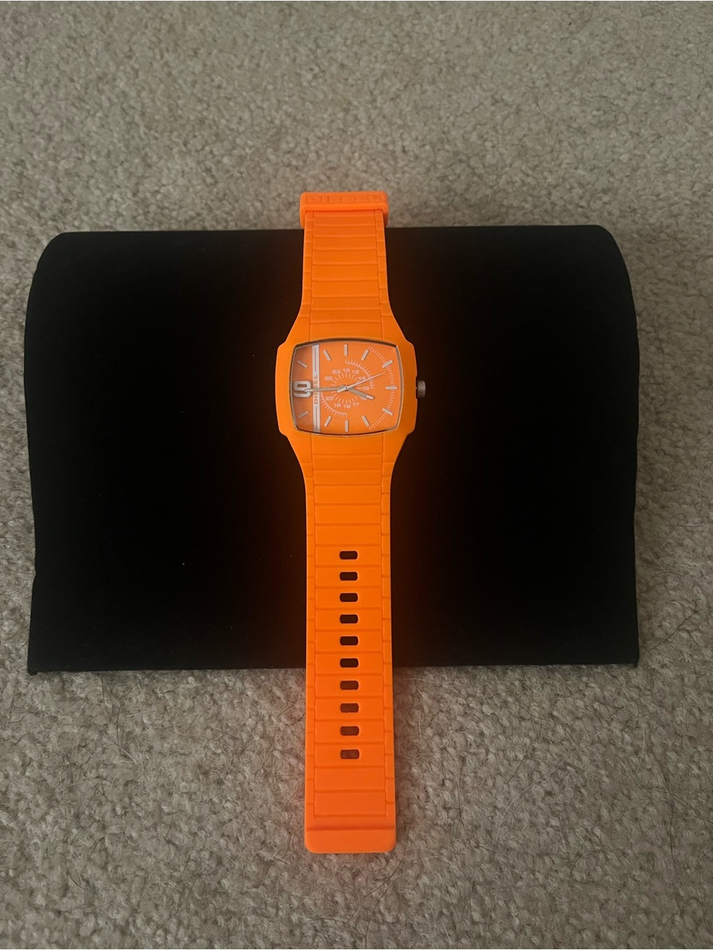 Diesel Orange Silicone Sport Watch